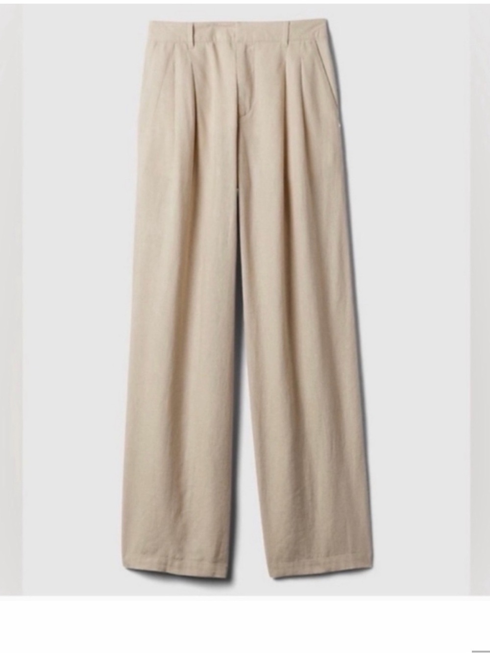 Gap Women’s Easy Trouser Wide-Leg Pleated Pants - Beige